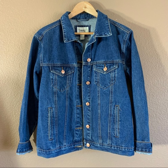 Forever 21 Embroidered Denim Jacket Size Small - Picture 5 of 9